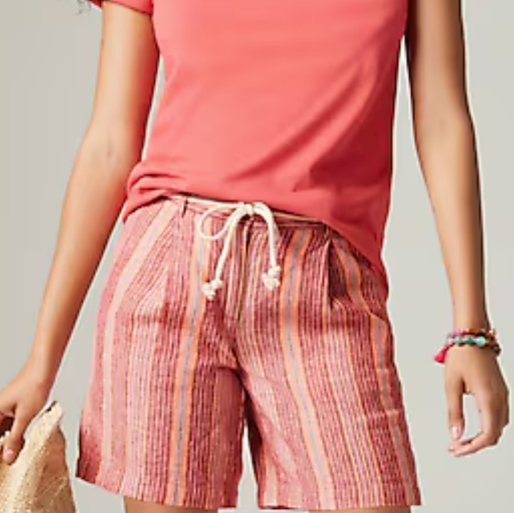 NWT J Jill Linen Shorts, Ladies Summer stripe Size 4